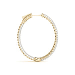 Load image into Gallery viewer, 1.5 Inch 3 Row Pave Oval Hoop
