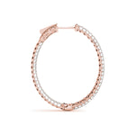 Load image into Gallery viewer, 1.5 Inch 3 Row Pave Oval Hoop
