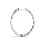 Load image into Gallery viewer, 1.5 Inch 3 Row Pave Oval Hoop
