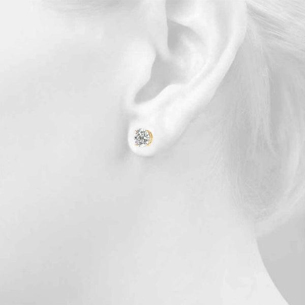(1/10 Cttw) .10 Ct 4 Prong Wire Earrings