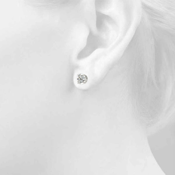 (1/10 Cttw) .10 Ct 4 Prong Wire Earrings