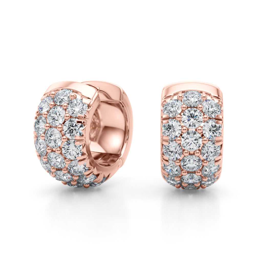 3 Row Earrings