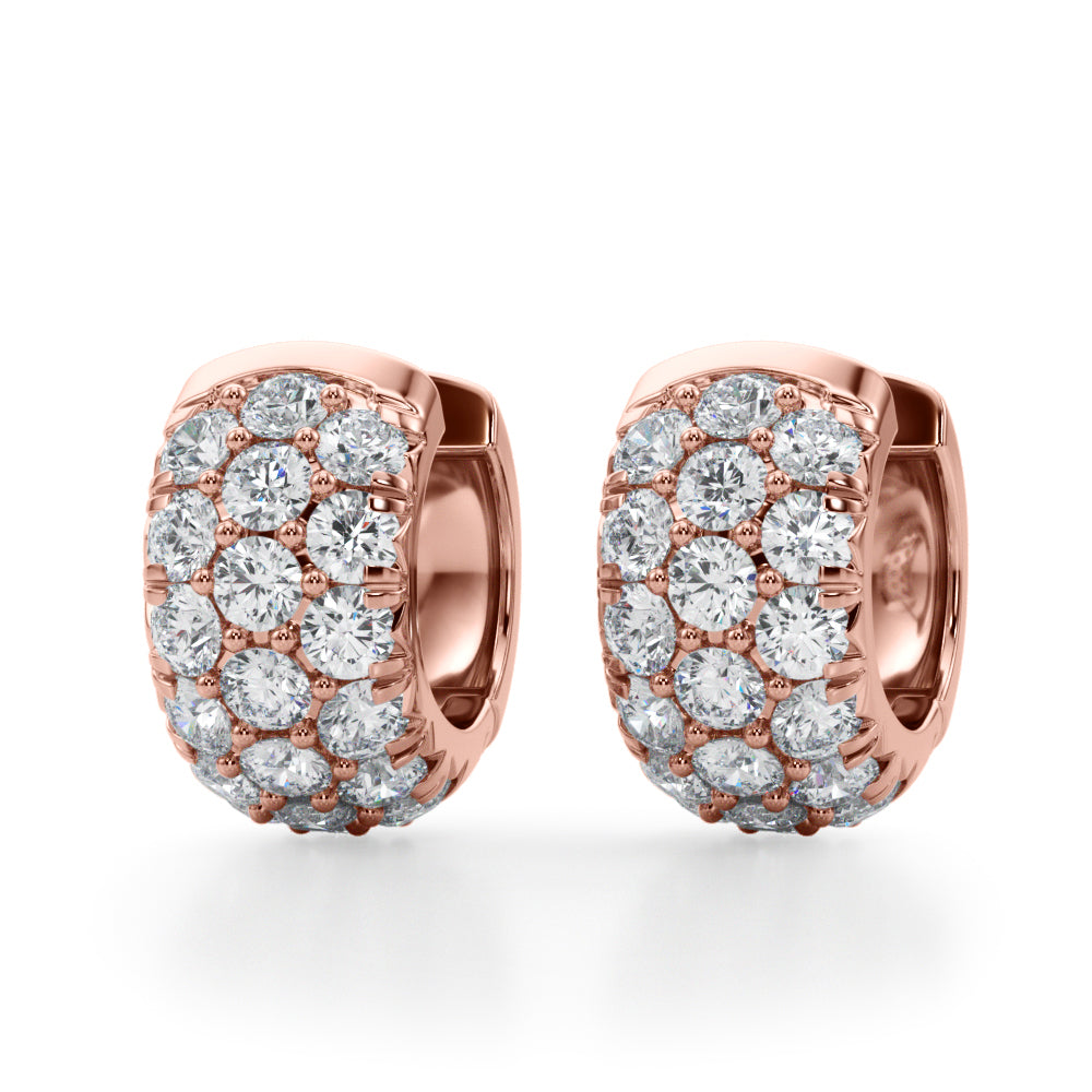 3 Row Earrings