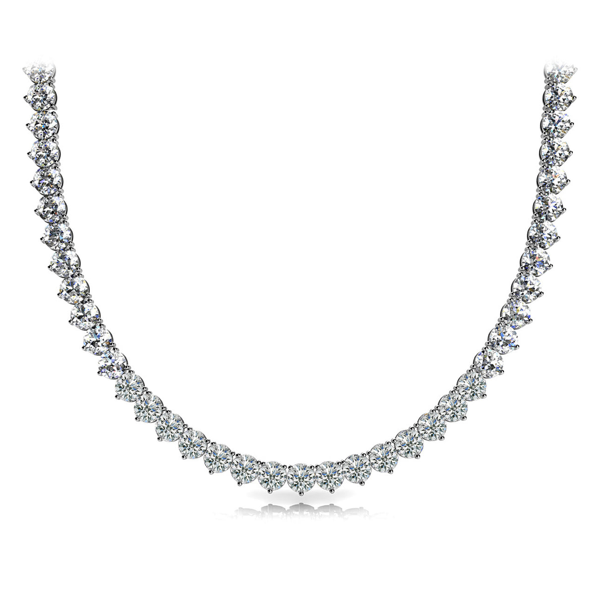 3 prong riviera necklace