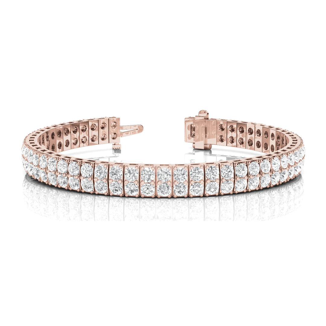 2 Stone Vertical Bar Link Bracelet