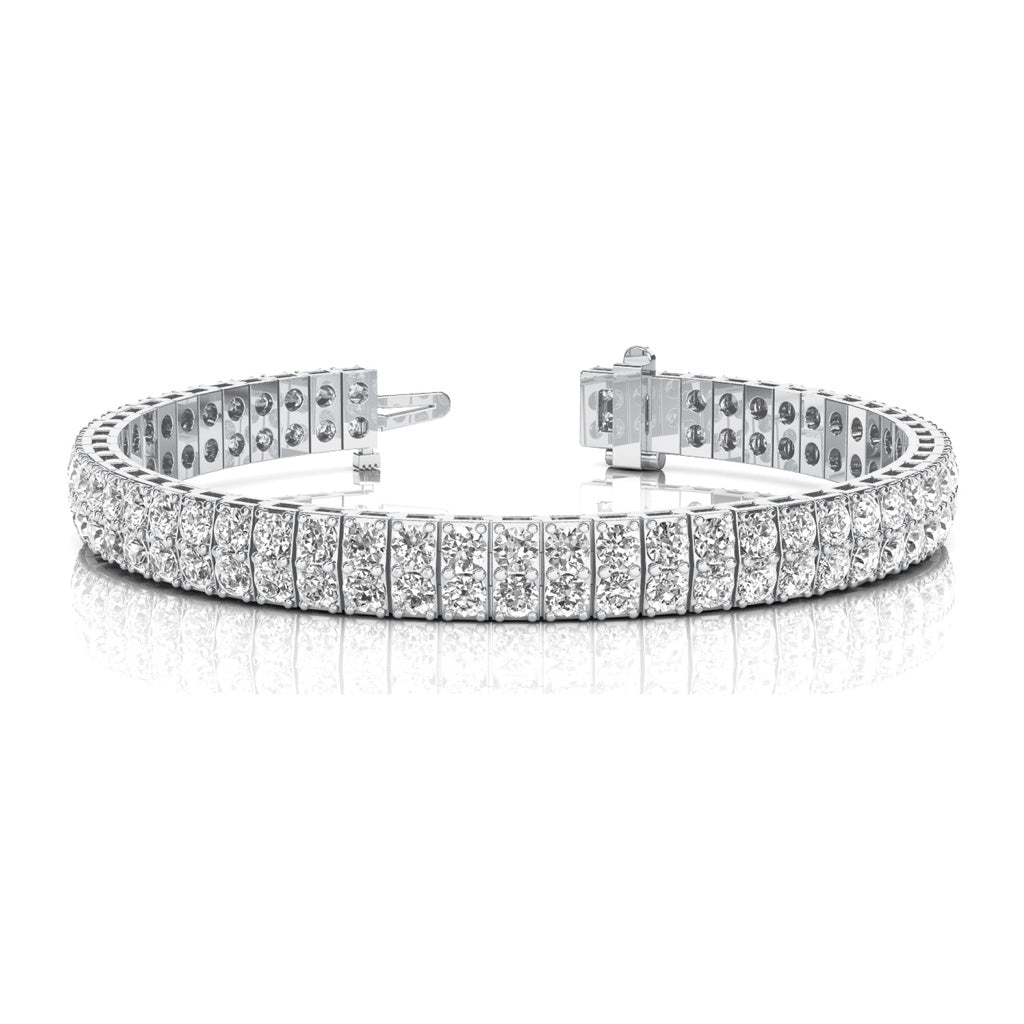 2 stone vertical bar link bracelet