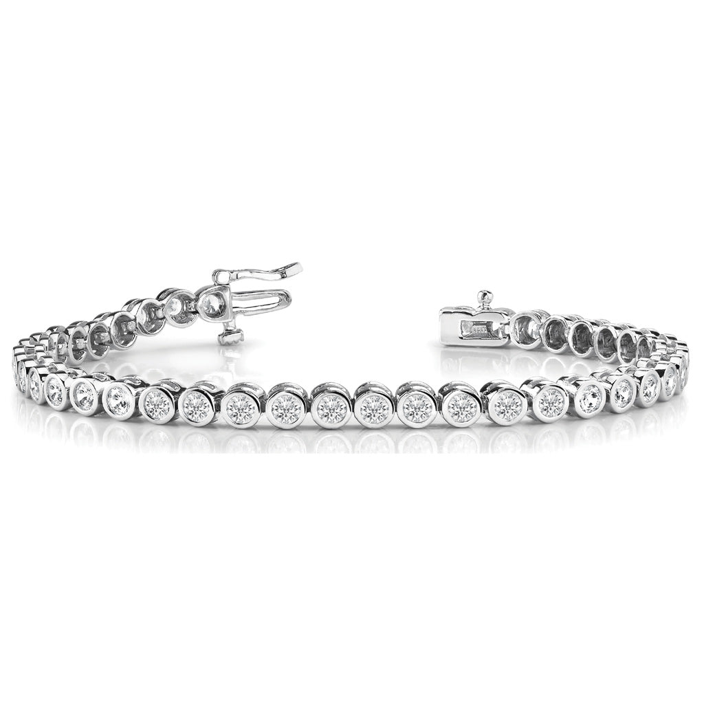 Bezel set in line tennis bracelet