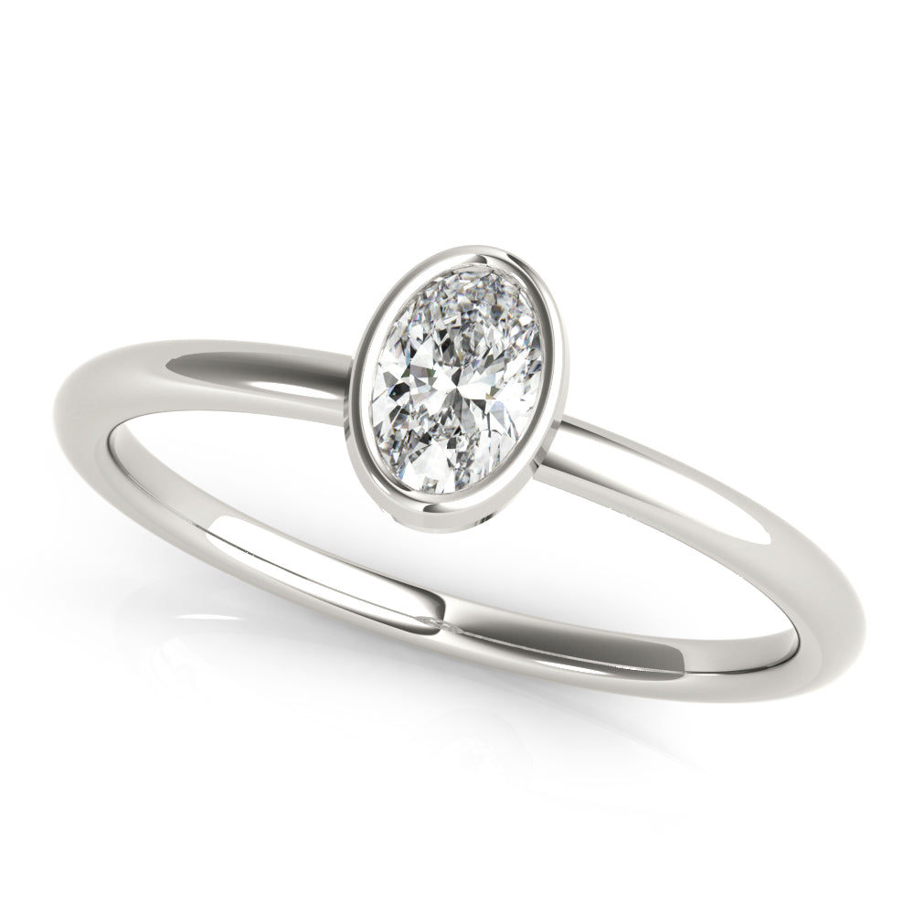 Oval solitaire stackable