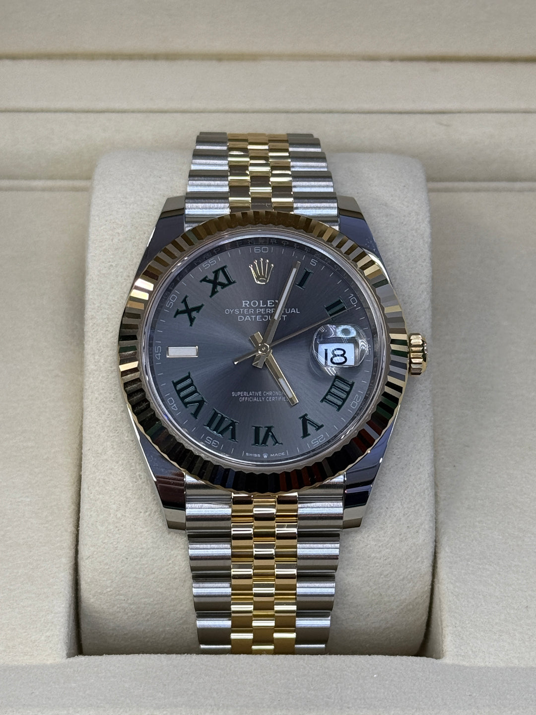 Rolex Datejust 41mm Two-Tone Yellow Fluted Jubilee Wimbledon Dial - 126333