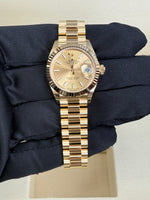 Load image into Gallery viewer, Rolex Lady-Datejust 28mm 18k Yellow Gold Champagne Index Dial - 279178
