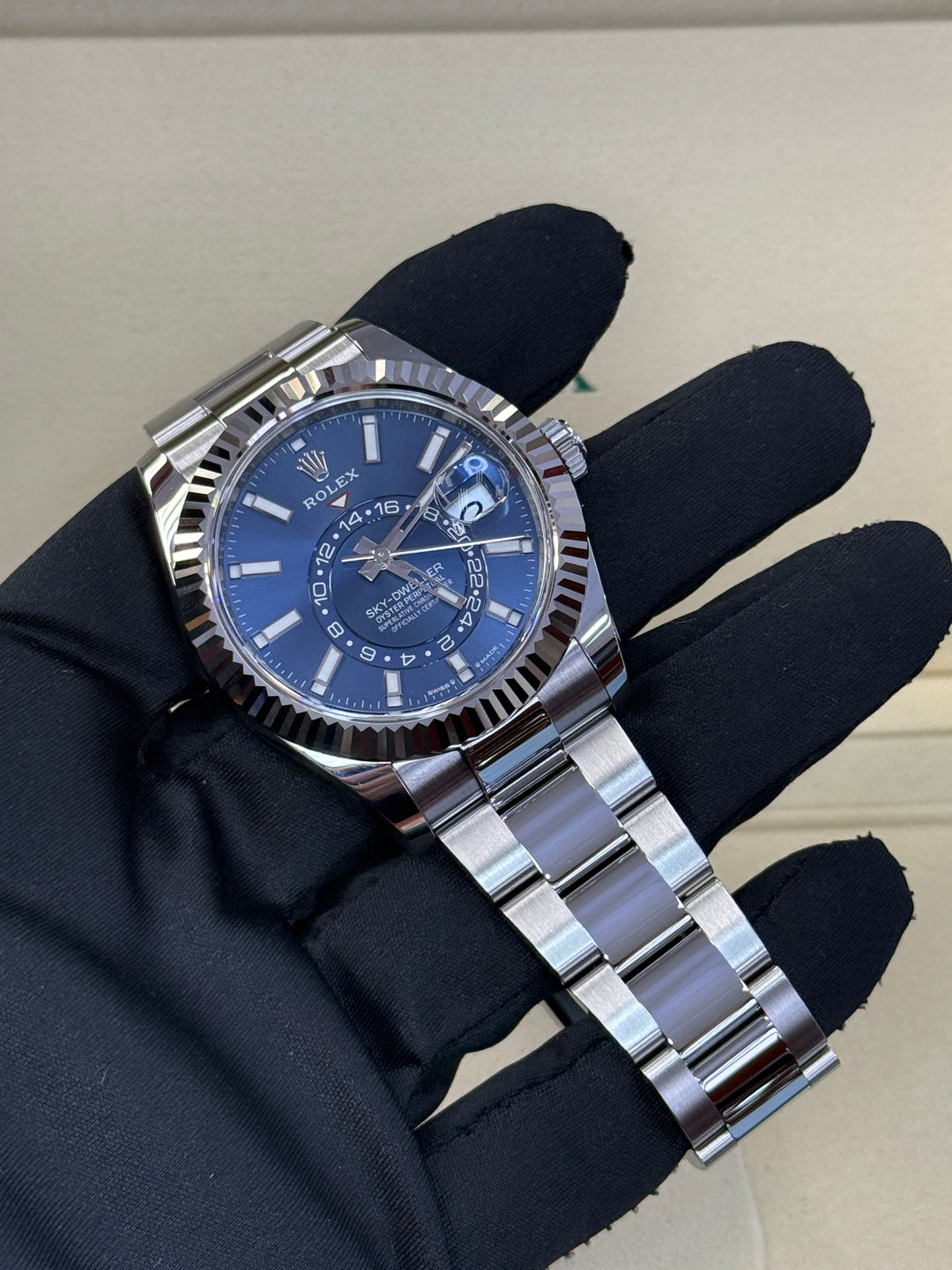 Rolex Sky-Dweller 42mm Blue Dial Stainless Steel Oyster - 336934