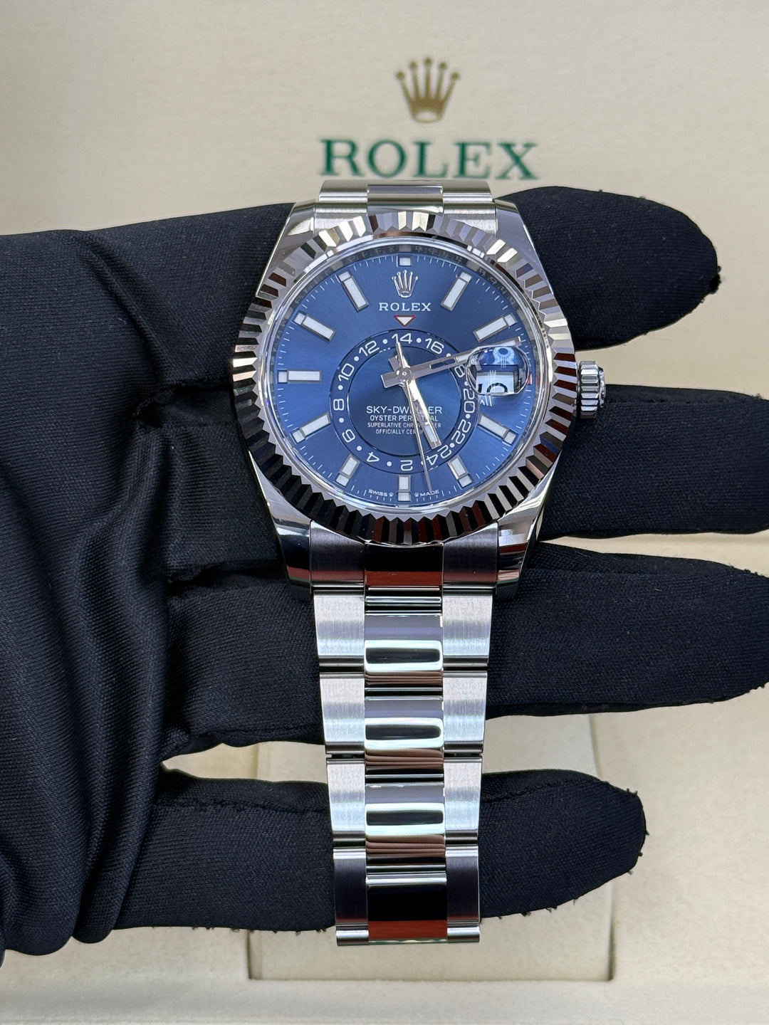 Rolex Sky-Dweller 42mm Blue Dial Stainless Steel Oyster - 336934