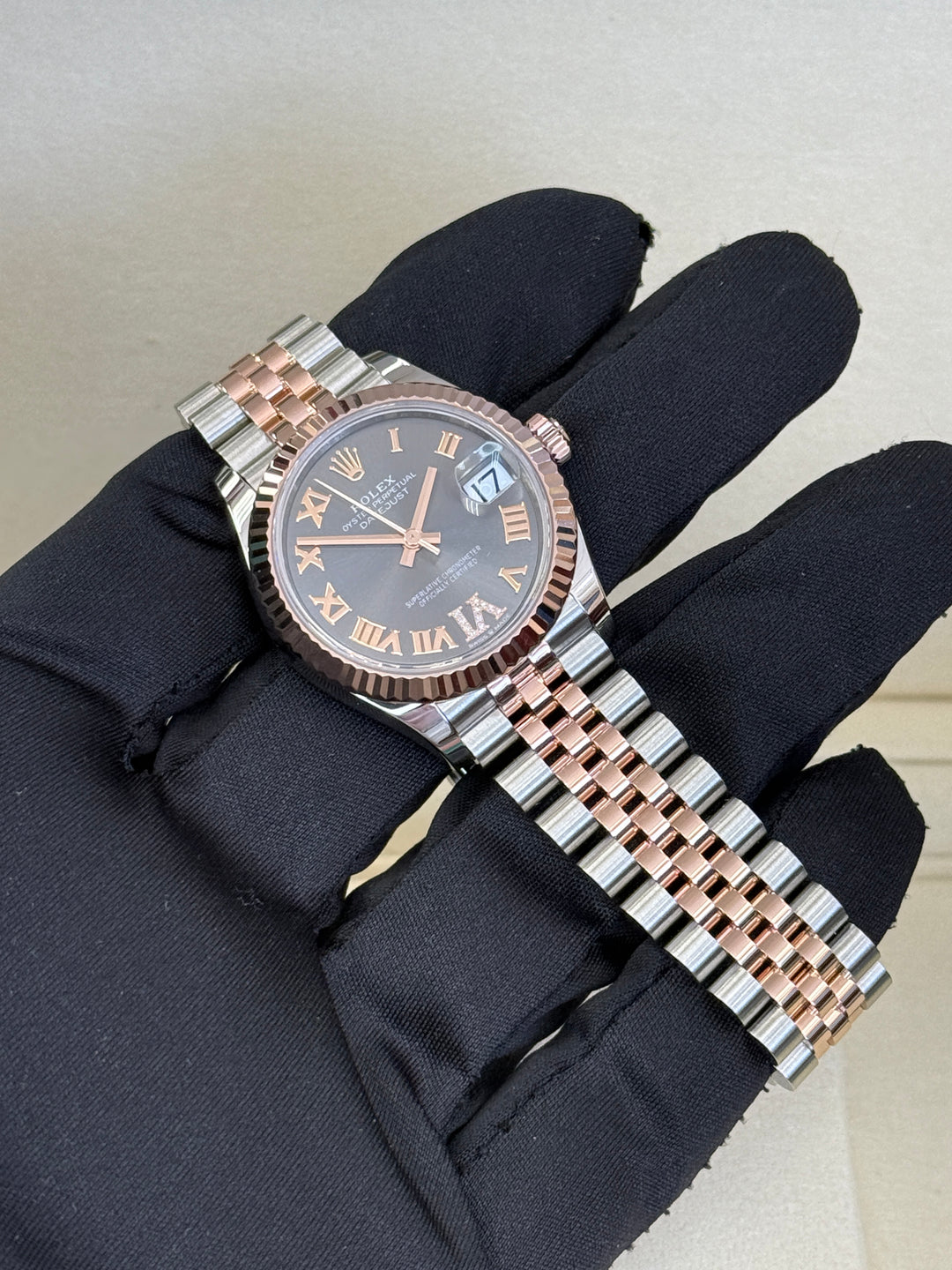 Rolex Datejust 31mm Two-Tone Rose Jubilee Slate Roman Dial - 278271