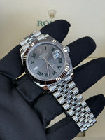 Load image into Gallery viewer, Rolex Datejust 41mm Stainless Steel Fluted Jubilee Wimbledon Dial - 126334
