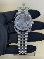 Load image into Gallery viewer, Rolex Datejust 41mm Stainless Steel Fluted Jubilee Wimbledon Dial - 126334
