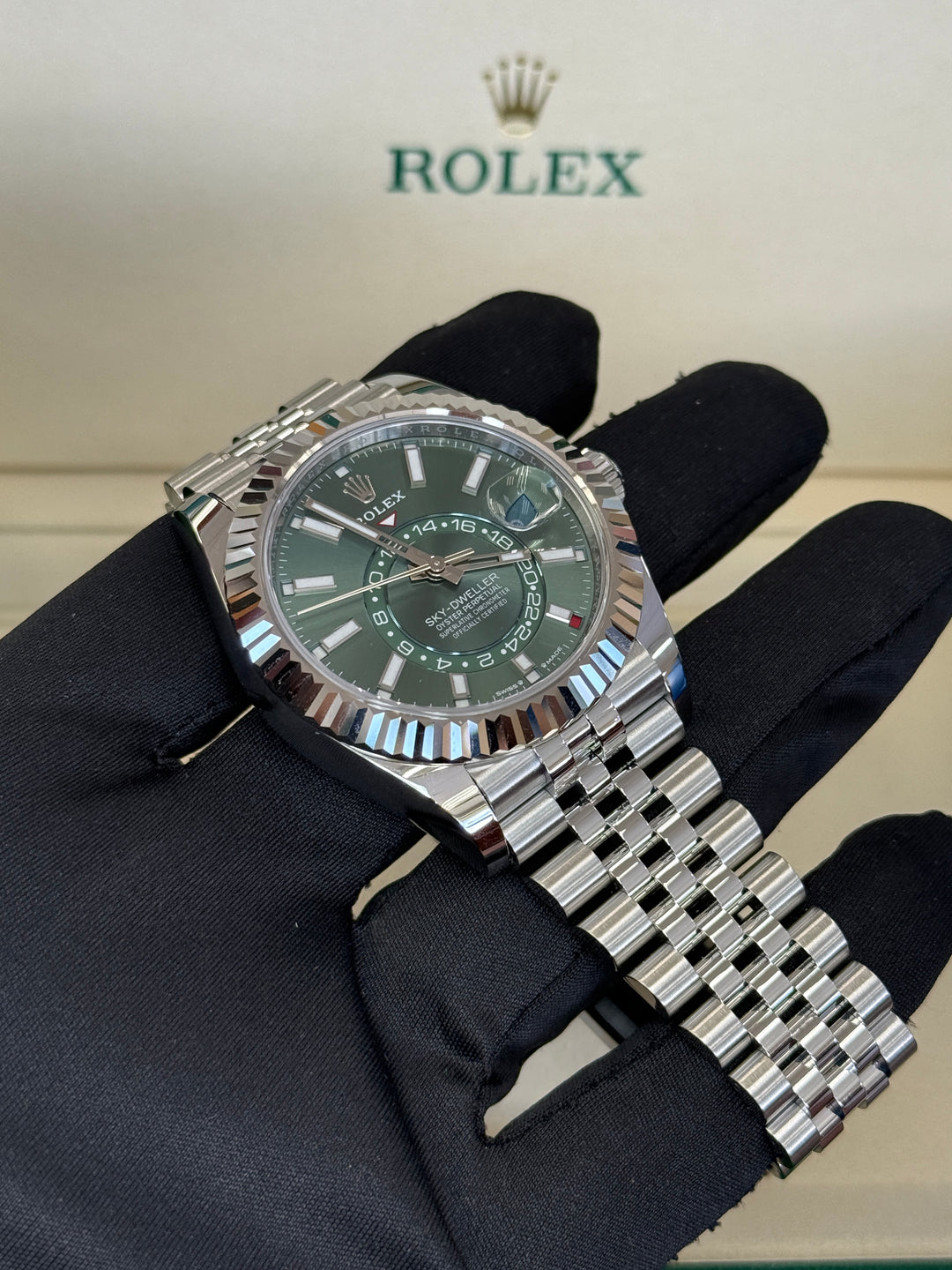 Rolex Sky-Dweller 42mm Mint Green Dial Stainless Steel Jubilee - 336934