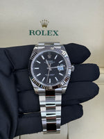 Load image into Gallery viewer, Rolex Datejust 41mm Black Index Dial Stainless Steel Oyster - 126334
