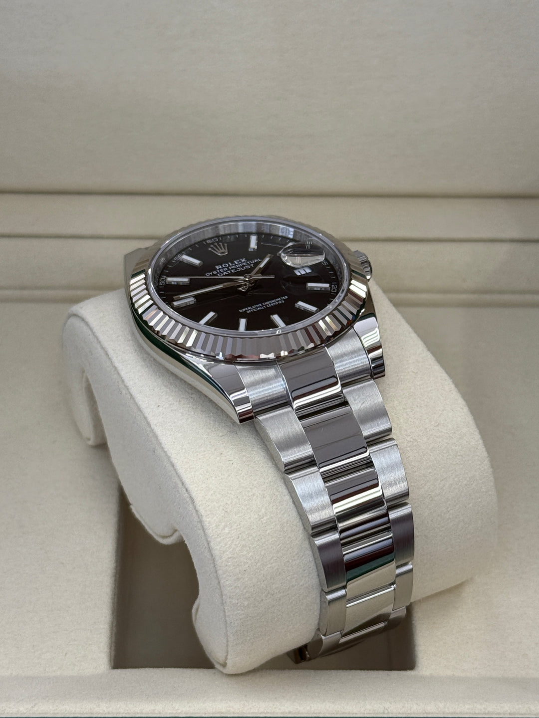 Rolex Datejust 41mm Black Index Dial Stainless Steel Oyster - 126334