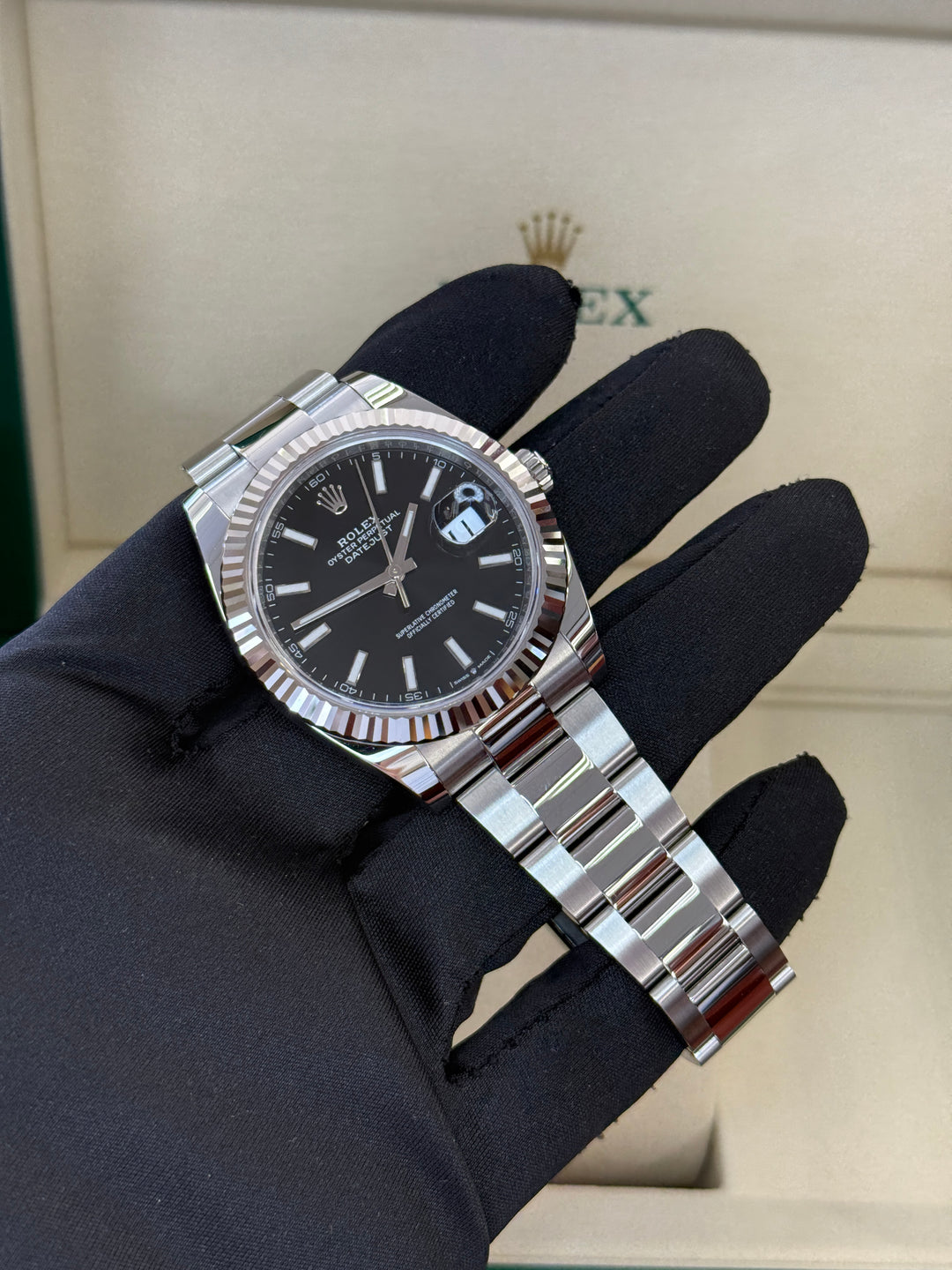 Rolex Datejust 41mm Black Index Dial Stainless Steel Oyster - 126334