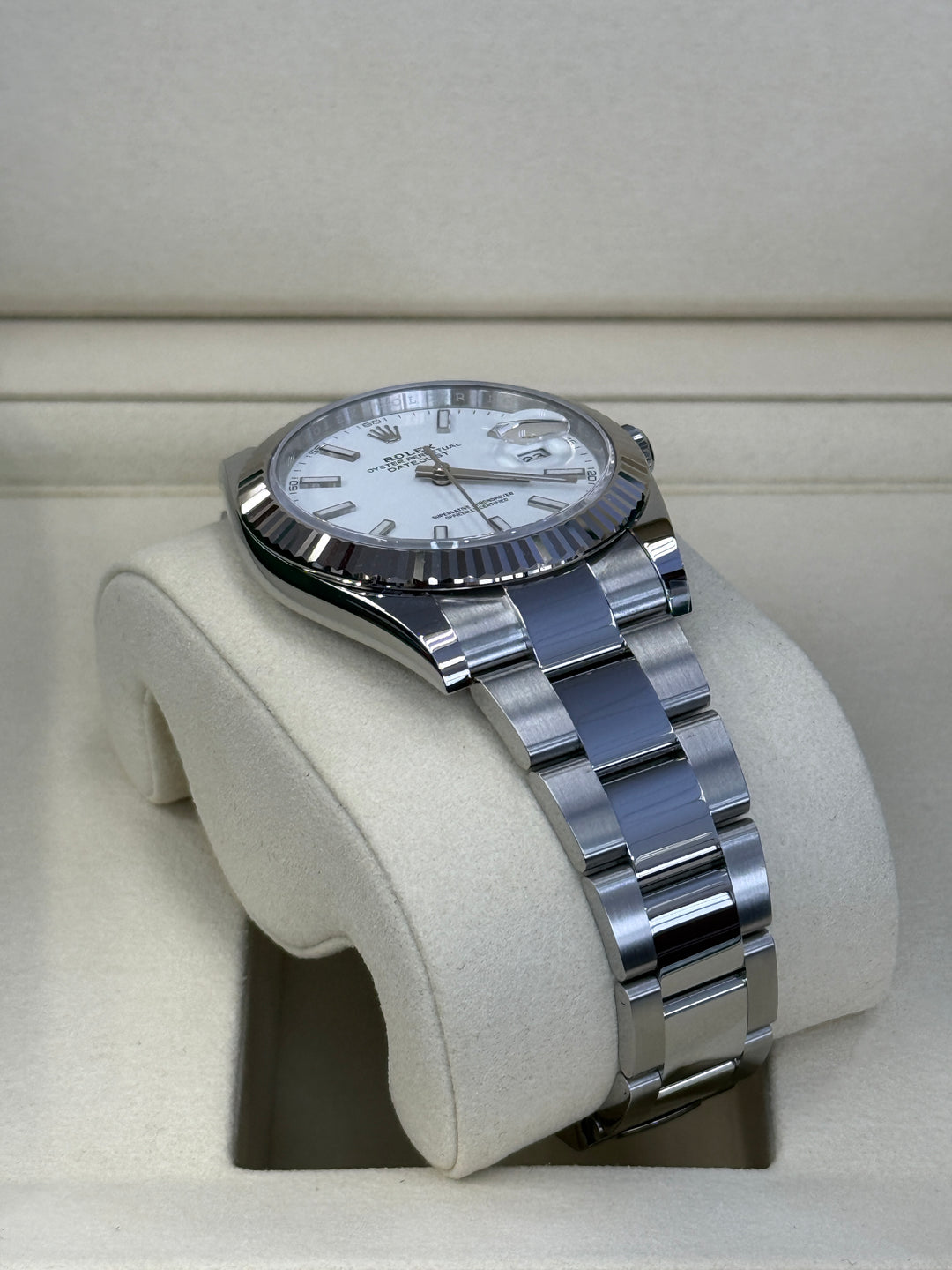 Rolex Datejust 41mm White Index Dial Stainless Steel Oyster - 126334