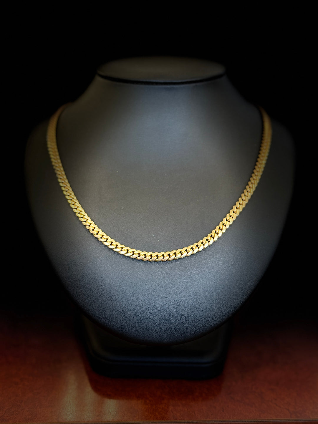 18k Yellow Gold Miami Cuban Link Chain - 24 inches
