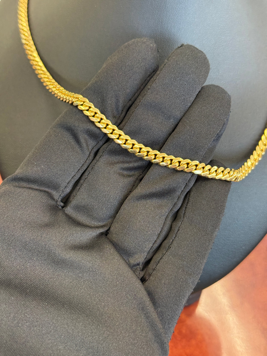 18k Yellow Gold Miami Cuban Link Chain - 24 inches