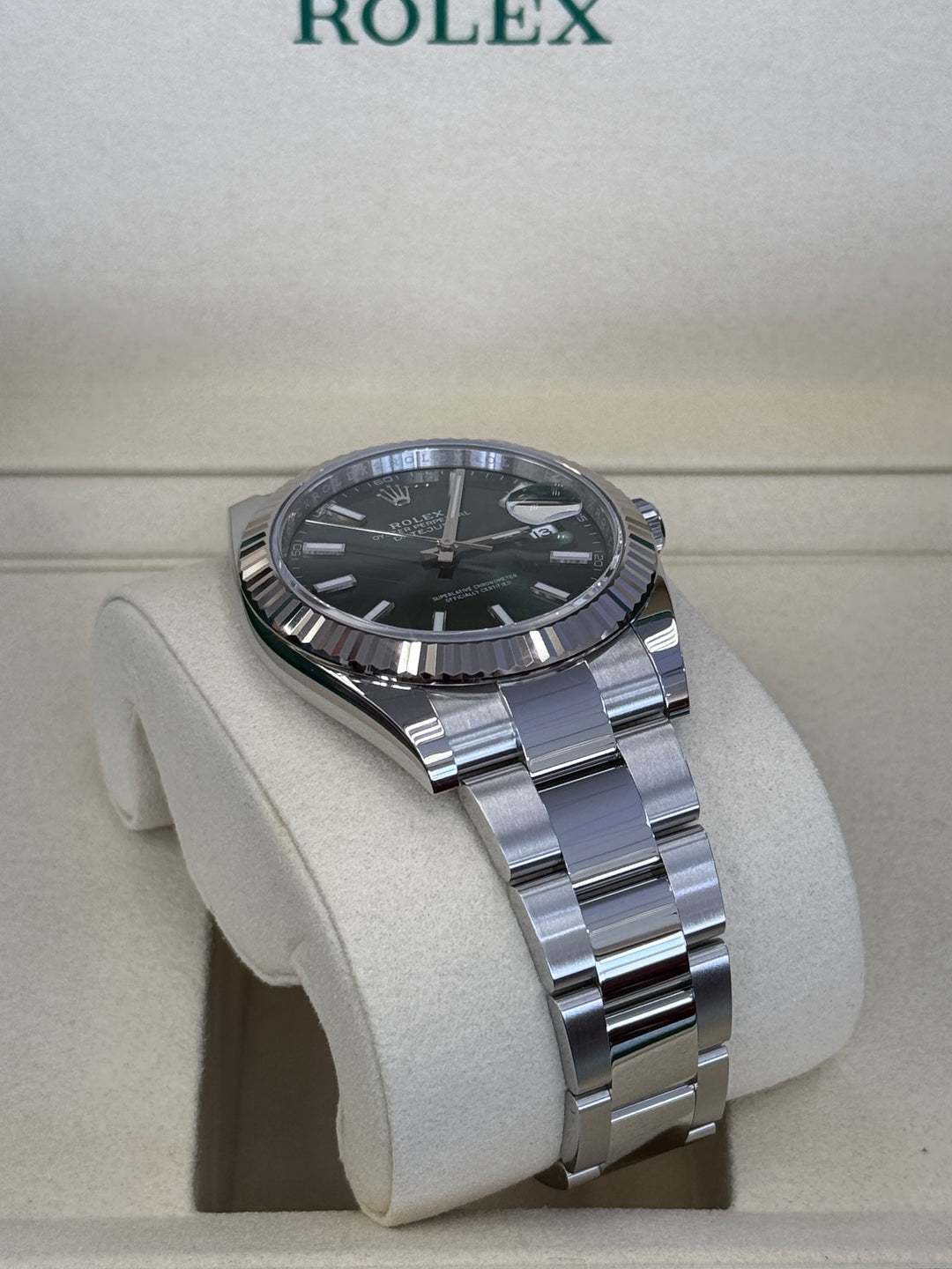 Rolex Datejust 41mm Mint Green Dial Stainless Steel Oyster - 126334