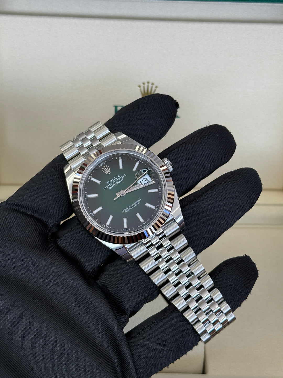 Rolex Datejust 41mm Green Ombre Dial Stainless Steel Jubilee - 126334