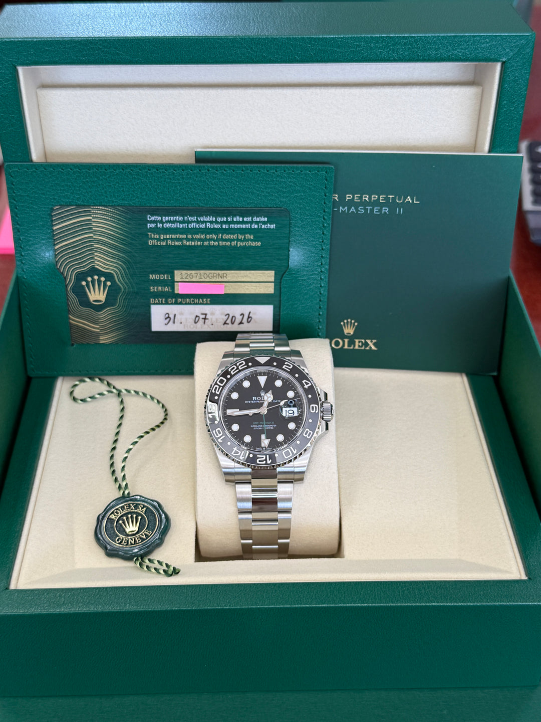 Rolex GMT-Master II 40mm 'Bruce Wayne' Stainless Steel Oyster - 126710GRNR