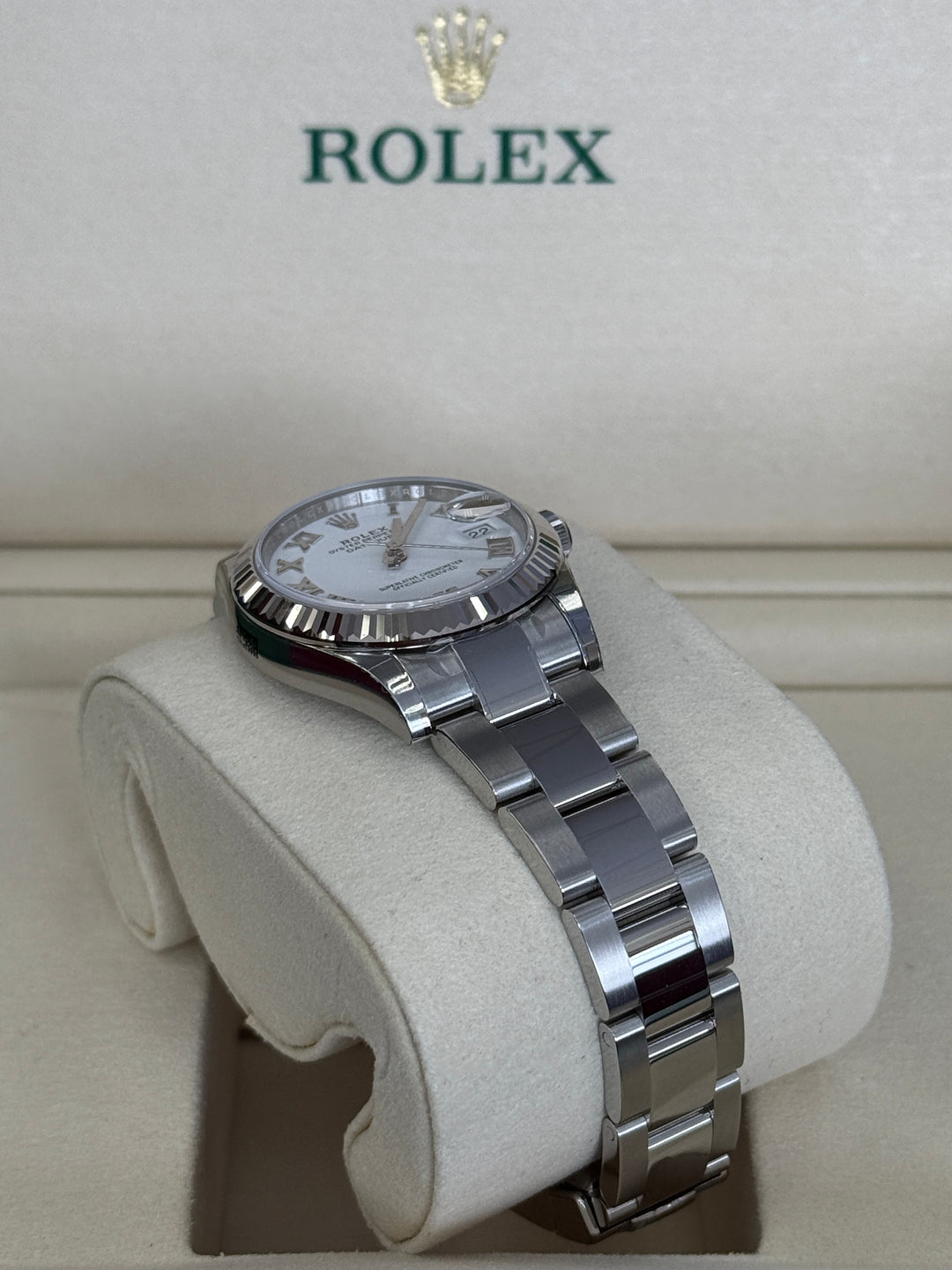 Rolex Datejust 31mm White Roman Dial Stainless Steel Oyster - 278274