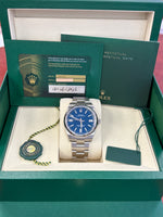 Load image into Gallery viewer, Rolex Oyster Perpetual 41mm Med Blue Dial Stainless Steel Oyster - 134300
