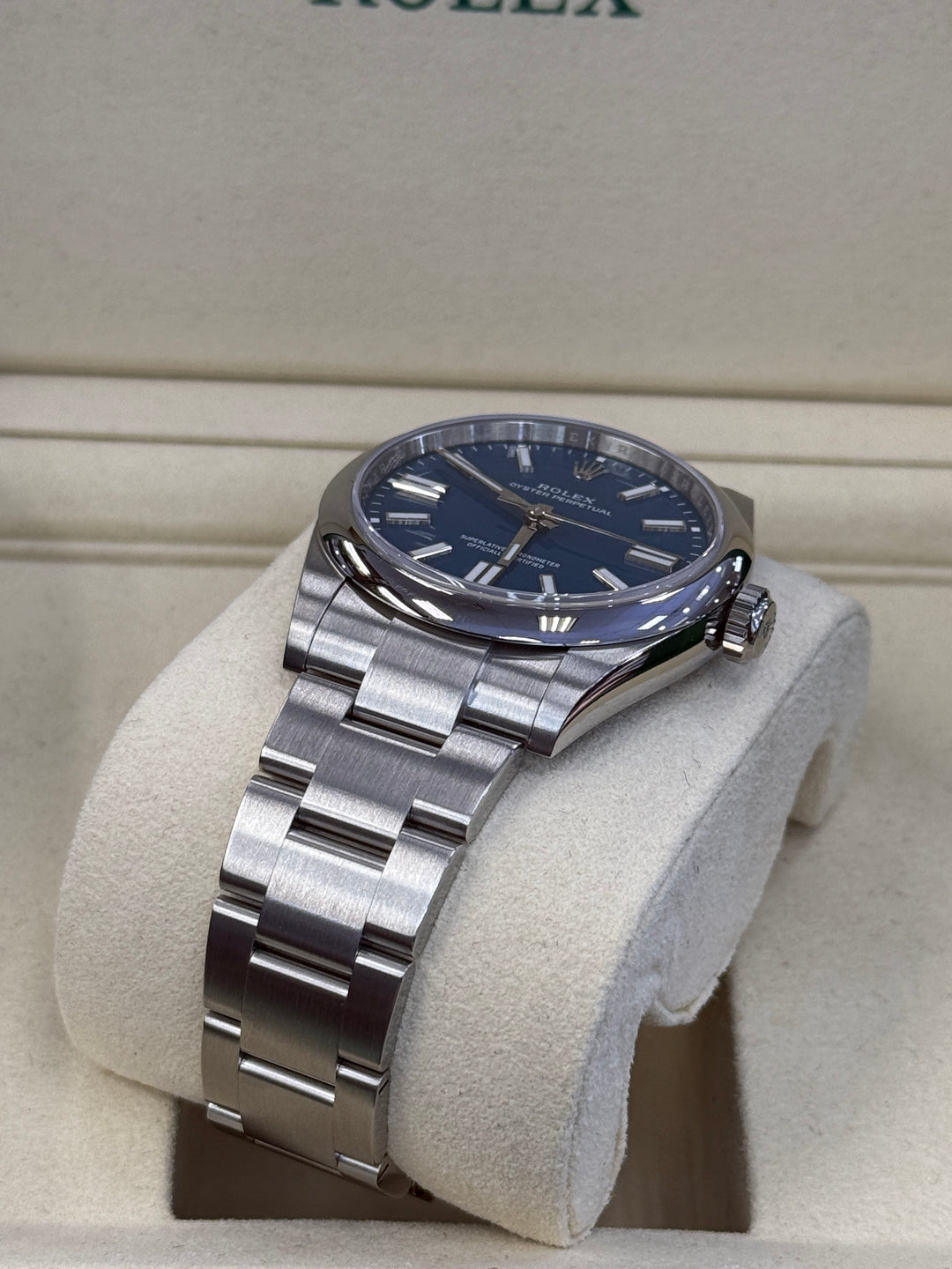 Rolex Oyster Perpetual 41mm Med Blue Dial Stainless Steel Oyster - 134300