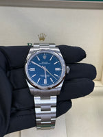 Load image into Gallery viewer, Rolex Oyster Perpetual 41mm Med Blue Dial Stainless Steel Oyster - 134300
