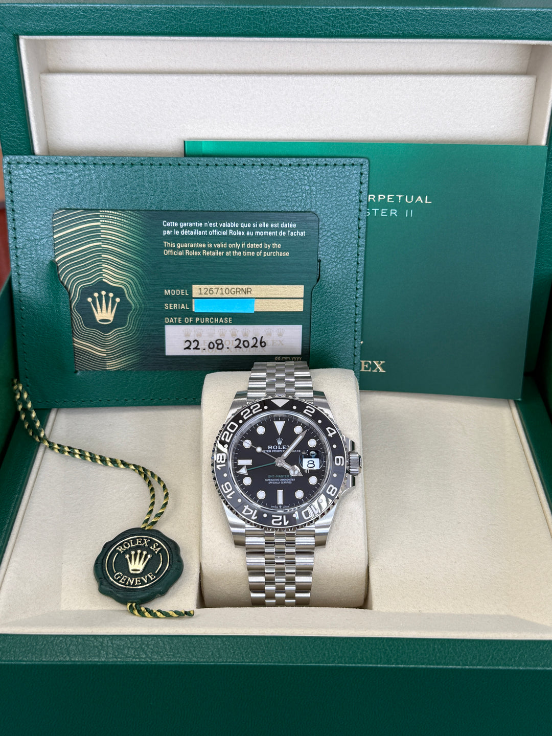 Rolex GMT-Master II 40mm 'Bruce Wayne' Stainless Steel Jubilee - 126710GRNR