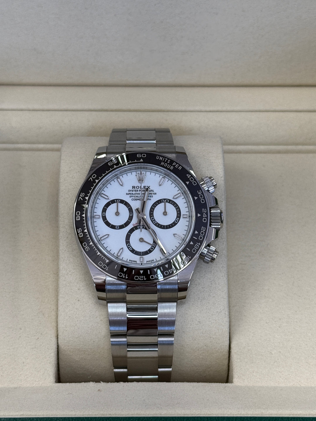 Rolex Daytona 40mm Stainless Steel Oyster Black Ceramic Bezel Panda Dial - 126500LN