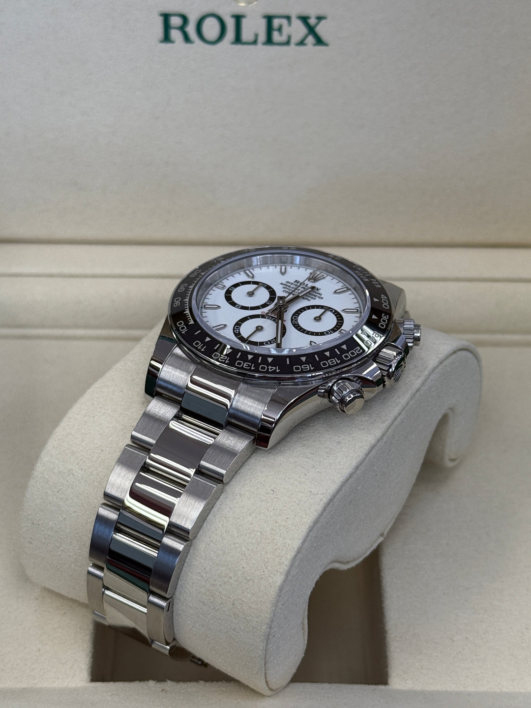 Rolex Daytona 40mm Stainless Steel Oyster Black Ceramic Bezel Panda Dial - 126500LN