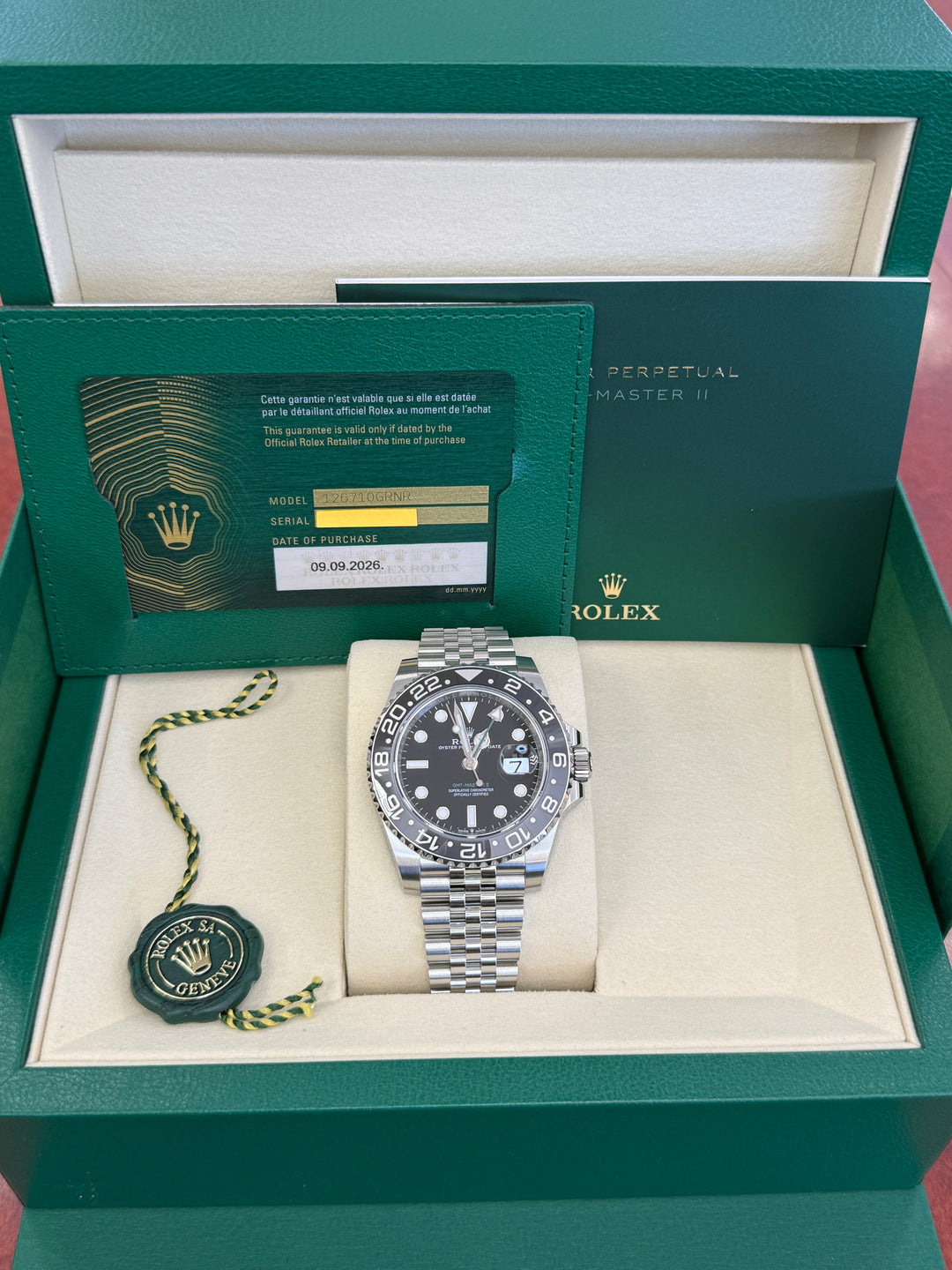 Rolex GMT-Master II 40mm 'Bruce Wayne' Stainless Steel Jubilee - 126710GRNR