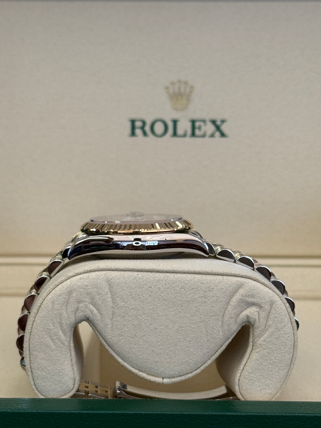 Rolex Datejust 31mm Two-Tone Yellow Fluted Jubilee Champagne Stick Dial - 278273