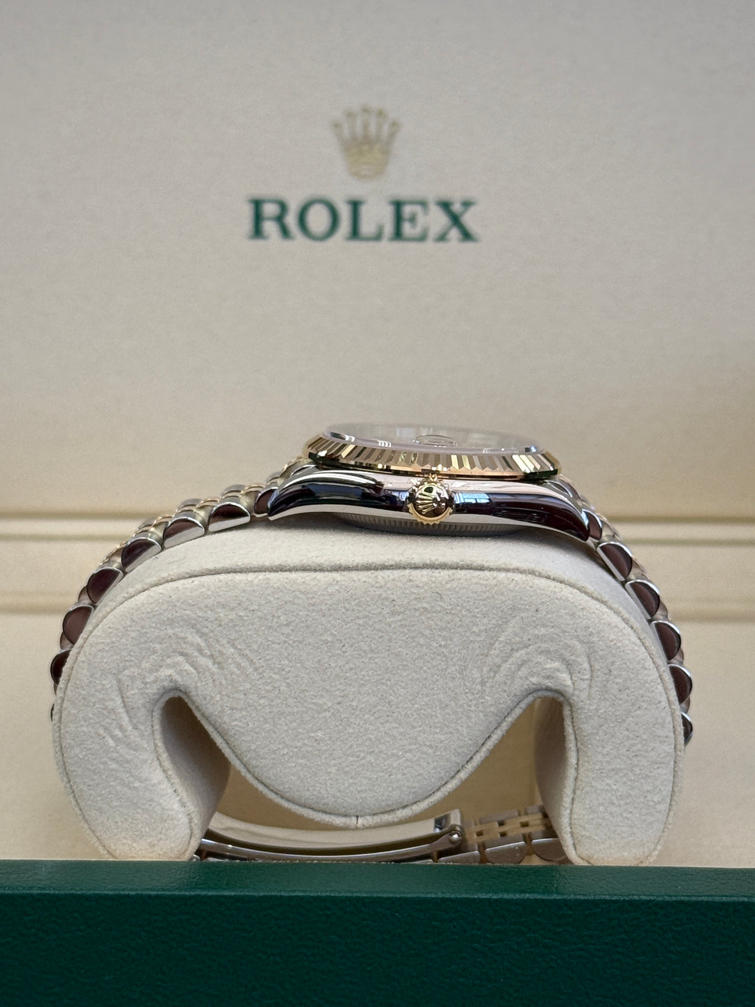 Rolex Datejust 31mm Two-Tone Yellow Fluted Jubilee Champagne Stick Dial - 278273