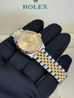 Load image into Gallery viewer, Rolex Datejust 31mm Two-Tone Yellow Fluted Jubilee Champagne Stick Dial - 278273
