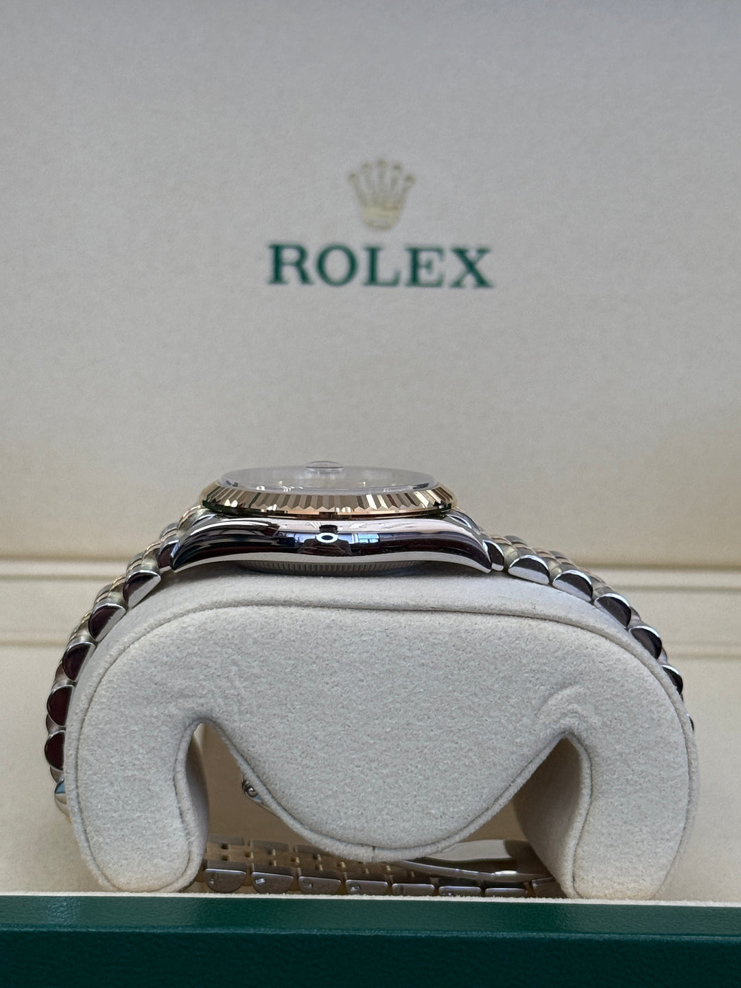 Rolex Datejust 31mm Two-Tone Yellow Fluted Jubilee Champagne Diamond Dial - 278273