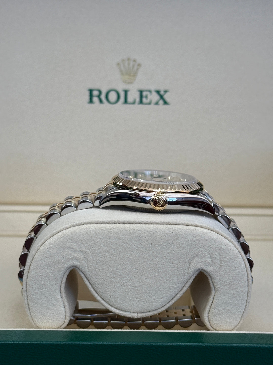 Rolex Datejust 31mm Two-Tone Yellow Fluted Jubilee Champagne Diamond Dial - 278273