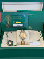 Load image into Gallery viewer, Rolex Lady-Datejust 28mm Two-Tone Yellow Fluted Jubilee Champagne Star Diamond Dial - 279173
