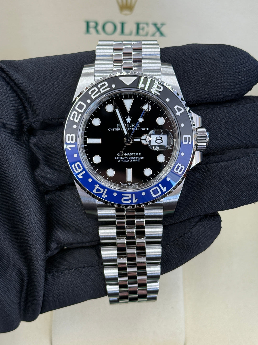 Rolex GMT Master II 'Batgirl' Stainless Steel Jubilee