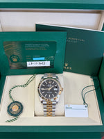 Load image into Gallery viewer, Rolex Datejust 41mm Two-Tone Yellow Fluted Jubilee Black Index Dial
