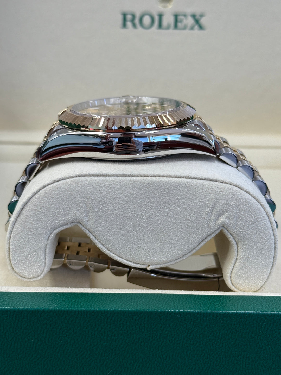 Rolex Sky-Dweller 42mm Two-Tone Yellow Fluted Jubilee Champagne Dial - 336933