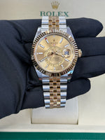Load image into Gallery viewer, Rolex Sky-Dweller 42mm Two-Tone Yellow Fluted Jubilee Champagne Dial - 336933
