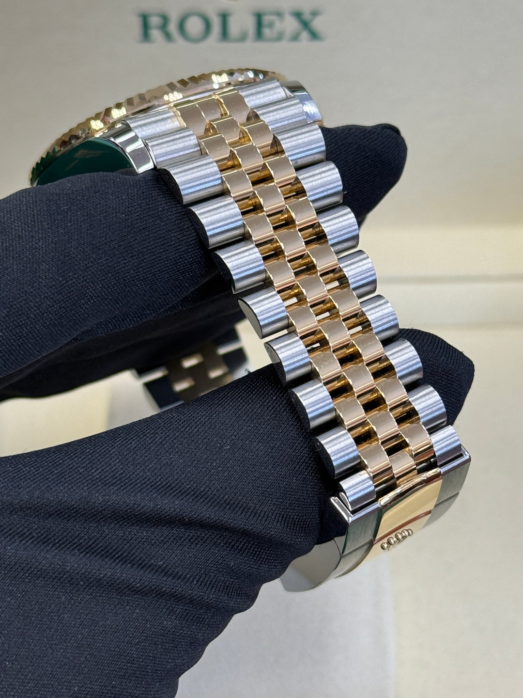 Rolex Sky-Dweller 42mm Two-Tone Yellow Fluted Jubilee Champagne Dial - 336933