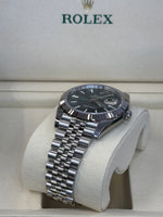 Load image into Gallery viewer, Rolex Datejust 41mm Stainless Steel Fluted Jubilee Mint Green Stick Dial - 126334
