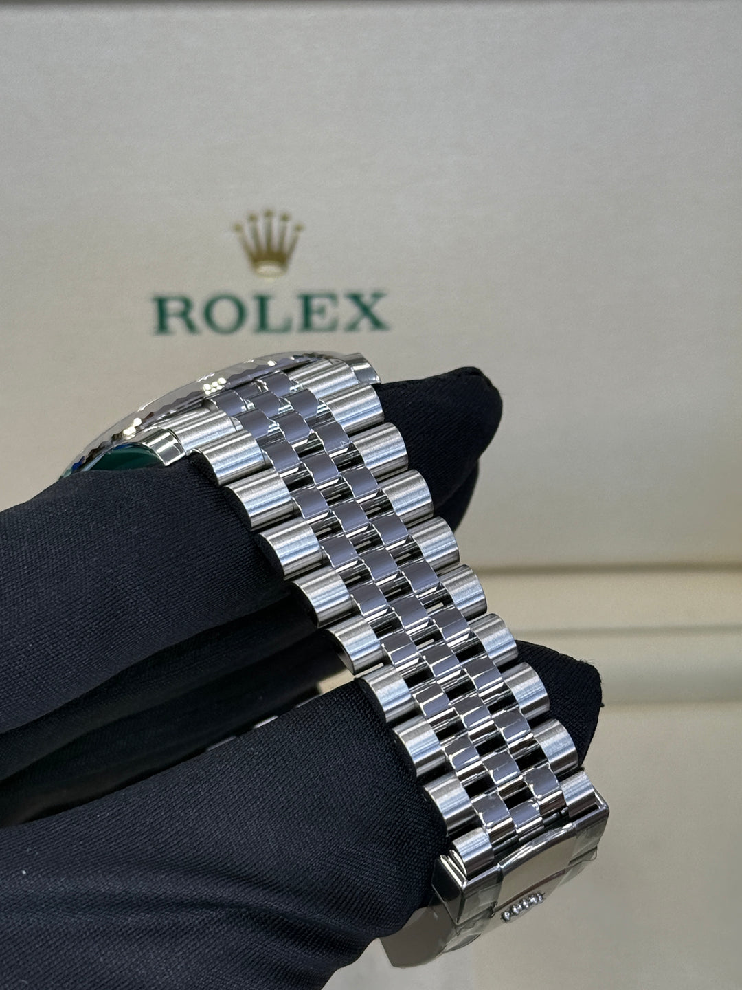 Rolex Datejust 41mm Stainless Steel Fluted Jubilee Mint Green Stick Dial - 126334